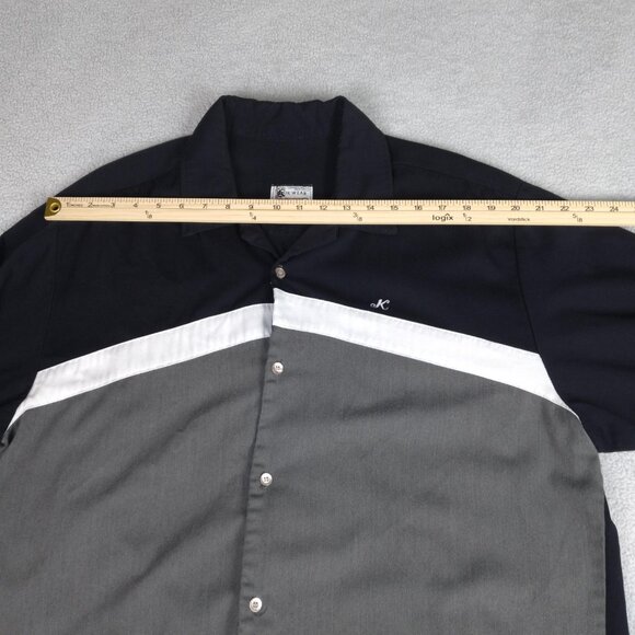 Vintage KikWear Long Sleeve Button Up Shirt Y2K Streetwear Grunge L / XL - Picture 5 of 16